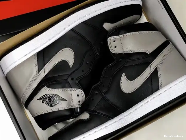 MaikeSneakers Retro High 1 Air Jordan Shadow Grey 555088-013 Black OG 0520